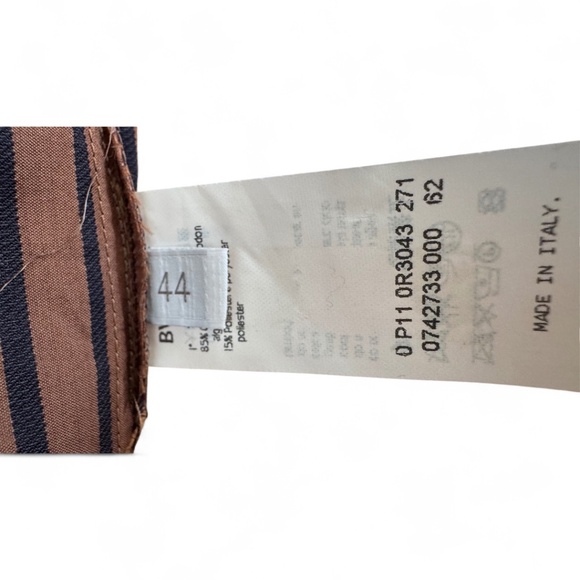 Les Copains Cropped Trousers Pants Brown Striped - EU 44 - Picture 7 of 10